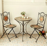 欧式铁艺桌椅马赛克桌椅茶几桌椅套件桌椅组合户外桌椅