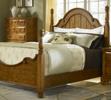美式乡村实木床 红橡实木床 欧式法式双人床 新婚床定做厂家直销