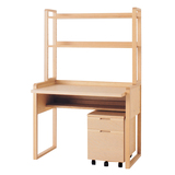 上坐家居日本原产现代简约进口实木儿童学习桌写字书桌书架柜套组