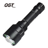 OST强光照明手电筒LED灯珠家用充电手电筒铝合金防水手电筒T6手电