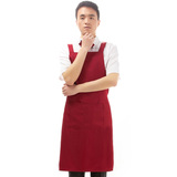 新款成人男士围腰长款 餐厅服务员工作70959印字广告礼品围裙定制