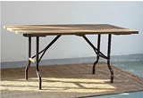 LOFT工业复古风格工作台 法式铁艺老木头餐桌书桌办公桌做旧家具