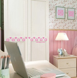 米奇墙贴纸 迪斯尼橱柜衣橱衣柜贴卧室粉色黑色公主房墙贴装饰贴