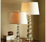 奢华水晶台灯美式中式卧室客厅创意玻璃床头灯酒店LED节能台灯