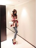 欧时力女装正品2015春季新款韩版修身小西装翻袖气质西服外套女潮
