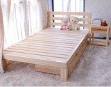 特价韩式简约现代宜家松木实木单人双人简易床榻榻米床带储物木床