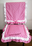 椅子坐垫榻榻米垫粉红点点韩式田园 夹棉椅垫 椅套防尘罩布艺定制