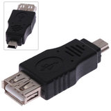 mini usb otg转换头 USB母转迷你USB公 T型5P插头 车载MP3转接头