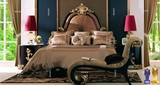 新古典布艺床 欧式实木软床后现代美信家具 1.8米双人床