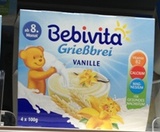 德国原装直邮 贝唯他bebivita有机水果泥酸奶 8个月起4*100G
