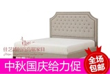 特价简约现代灰色全实木床1.8双人床1.5米松木床简欧单人床1.2米