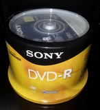 正品 SONY 索尼 16X 4.7G DVD-R +R 空白光盘 dvd刻录盘 50片