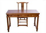红木家具鸡翅木书桌实木小办公桌简约电脑桌中式学习桌写字台桌子
