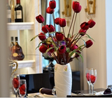 欧式餐桌摆件简约 仿真花套装客厅落地花瓶花器