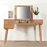 可定制北欧简约现代全实木橡木梳妆桌日式小户型卧室梳妆台
