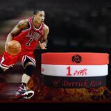 新款篮球硅胶手环 公牛罗斯rose 1号签名腕带手环男女款包邮NBA
