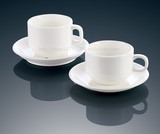 酒店餐具批发镁质白瓷茶杯花茶杯奶茶杯欧美式陶瓷杯碟特浓咖啡杯