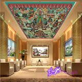 无缝大型壁画唐卡佛像佛教文化 寺庙佛堂酒店背景墙纸壁纸天花板