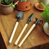 家庭盆栽种花 园艺工具迷你三件套 铲耙锹 种植工具套装园艺用品