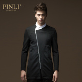 PINLI品立  春装时尚男装 修身开衫假两件夹克外套潮 2631