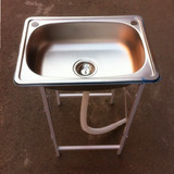 简易 不锈钢 单槽 单盆 水槽 水池 洗菜盆 落地 支架 洗手池 池盆