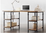 实木电脑桌书房家用书桌台式电脑桌写字台简约中式办公桌办工台