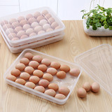 步天可叠加鸡蛋盒子鸡蛋收纳盒保鲜盒塑料冰箱冷藏蛋托包装盒防震