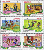 莱索托1983年圣诞节的传统 迪斯尼卡通邮票 6全新 正版迪斯尼邮票