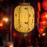 中式羊皮吊灯客厅灯具户外阳台防水红灯笼古典茶楼餐厅铁艺红灯笼