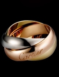 美国代购正品 Cartier/卡地亚 Trinity系列大号三色金三环戒指