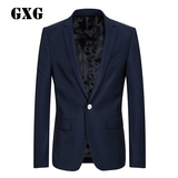 GXG[特惠]男装新款 男士时尚商务休闲外套蓝色西服#34113614