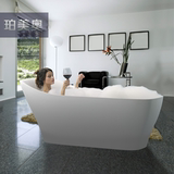 冲浪小型三角形浴缸 1.2玻璃圆贵妃浴缸透明日式家用创意浴缸 1.3