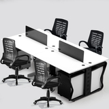 开放式4人员工位电脑桌屏风卡座2人位职员办公桌椅组合简约现代