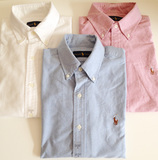 海外正品代购polo ralph lauren男士商务气质纯色修身款长袖衬衫
