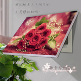 A电箱电表箱装饰画上下掀开式餐厅遮挡配电箱遮挡画大红玫瑰花卉