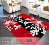 加密加厚手工晴纶 几何抽象红地毯图案客厅卧室茶几地毯可定制