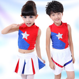 新款六一儿童演出服男女童健美操拉拉队幼儿团体啦啦操服表演服装