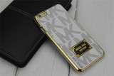 正品美国大牌Michael Kors 电镀贴皮iPhone6splus苹果6代MK手机壳