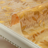 金色波斯菊彩色软质玻璃PVC防水塑料桌布台布茶几垫餐桌垫防油厚