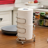 不锈钢擦手纸巾架厨房用卷纸架餐厅桌面客厅卷筒纸座创意立式挂架