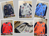 韩国原单15冬款E家男童女童加厚夹绒棒球服儿童保暖外套夹克大衣