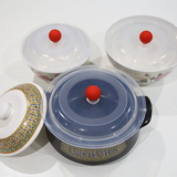 防漏硅胶碗盖高透明沙锅盖无毒万能盖子微波炉加热保温盖陶瓷碗盖