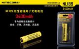 NITECORE高性能NL189带保护3400mAh高容量18650充电锂电池