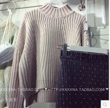 2015冬装新款毛衣女学生韩版粗针宽松显瘦加厚短款套头打底针织衫