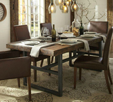 定制实木餐桌 酒店长条桌 咖啡厅桌椅 西餐厅桌椅 美式餐桌椅组合