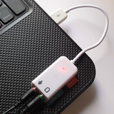 耳机音箱3.5音频转USB线(适合声卡插孔坏了的电脑用户)
