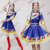 女装/短袖藏族/民族服装/秧歌服/舞台装演出服装/藏族舞蹈服饰X-7