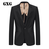 GXG男装 男士西装外套 时尚绅士黑色修身款西装#51113071