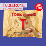 2袋包邮 瑞士进口TOBLERONE三角蜂蜜杏仁夹心牛奶巧克力200g黄袋
