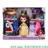 美国代购迪士尼正品小公主苏菲亚sofia换装娃娃豪华礼盒娃娃套装